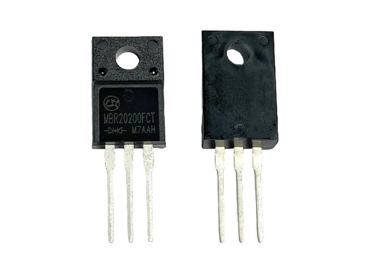 Diodos Schottky 20A 200V e baixa tensão VF para motores MBR20200FCT